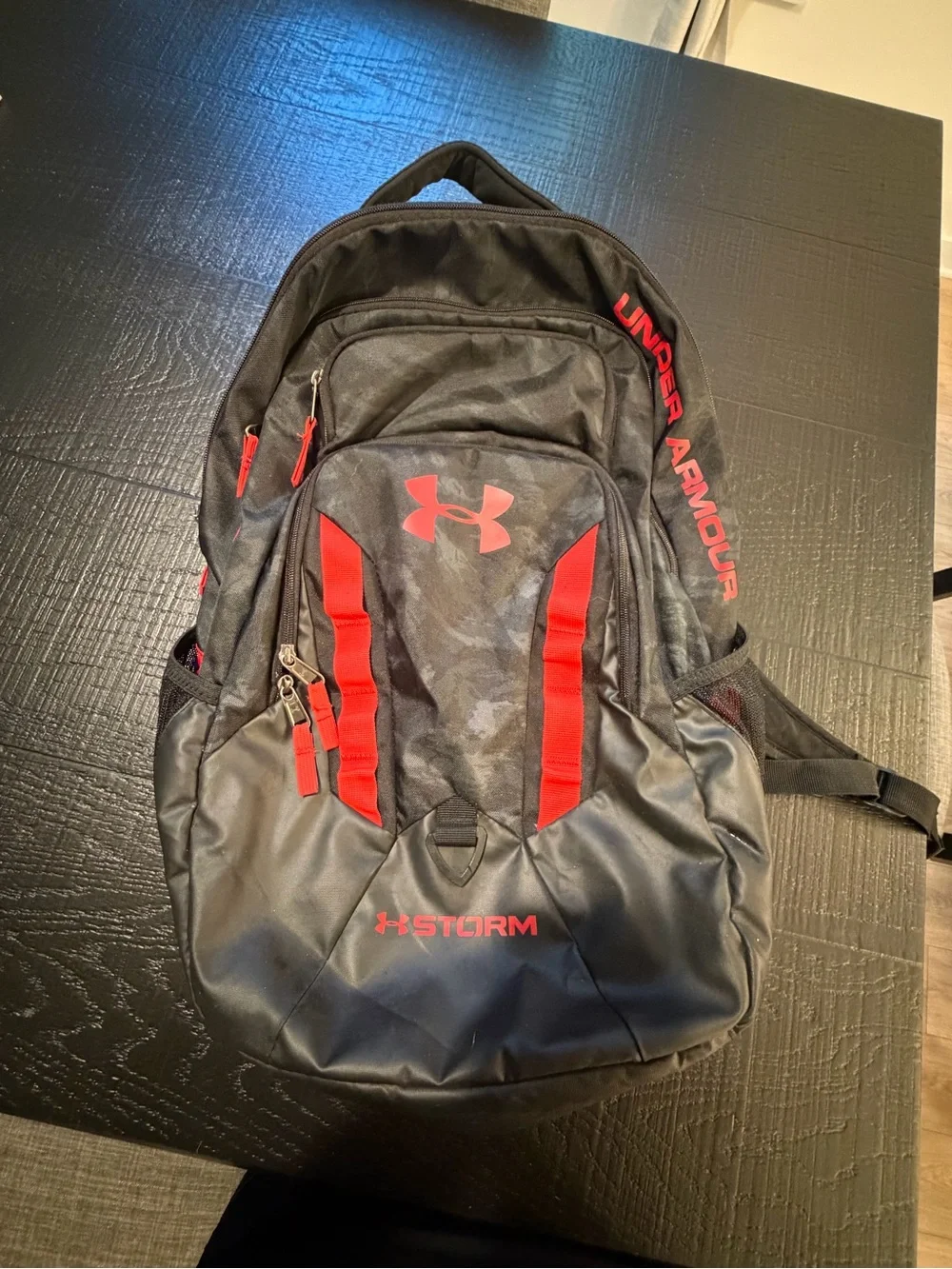 Under Armour Black and Red Storm Backpack
